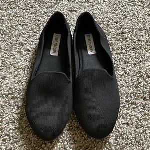Steve Madden black fabric flats loafers size 7.5